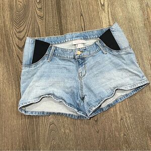 Isabel Maternity by Ingrid & Isabel Side Panel Midi Jean Short Light Wash Size 8